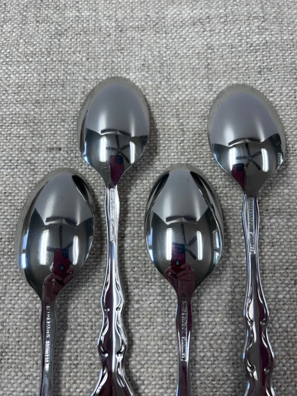 Lot of 4 Reed & Barton Regency Soup Spoons 18/8 Stainless Flatware